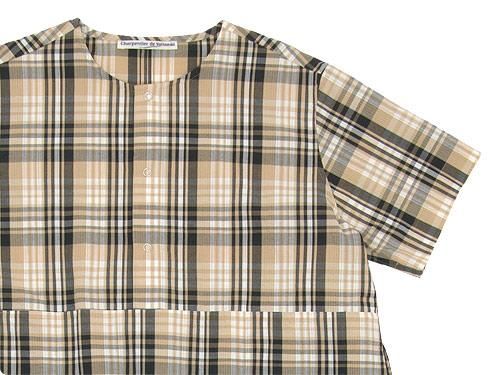 Charpentier de Vaisseau Daisy Front Button One-piece BEIGE MULTI CHECK