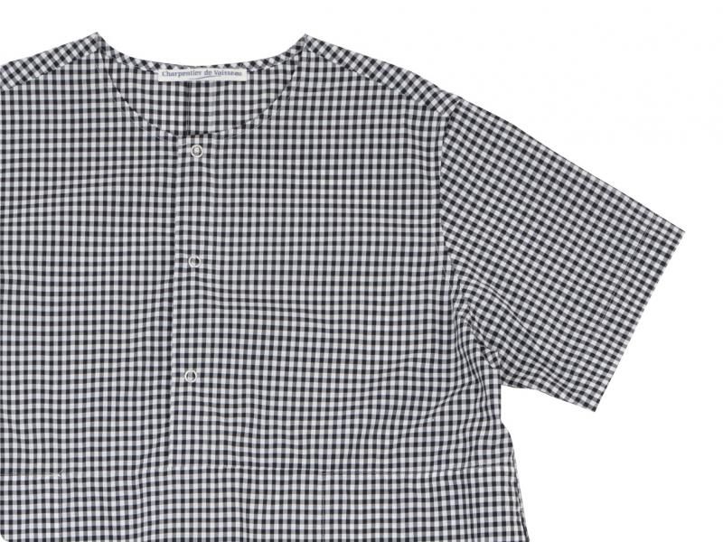 Charpentier de Vaisseau Daisy Front Button One-piece BLACK CHECK