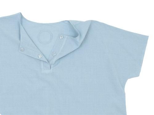 Atelier d'antan Schieleʥ Short Sleeve Blouse LIGHT BLUE