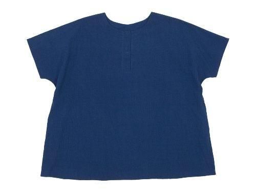 Atelier d'antan Schieleʥ Short Sleeve Blouse NAVY