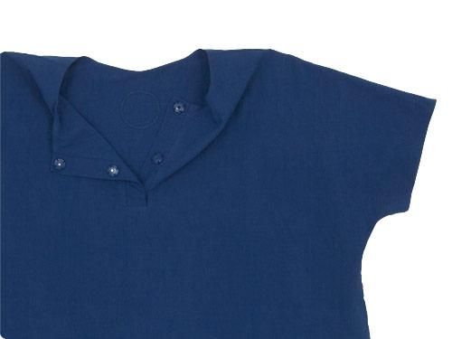 Atelier d'antan Schieleʥ Short Sleeve Blouse NAVY
