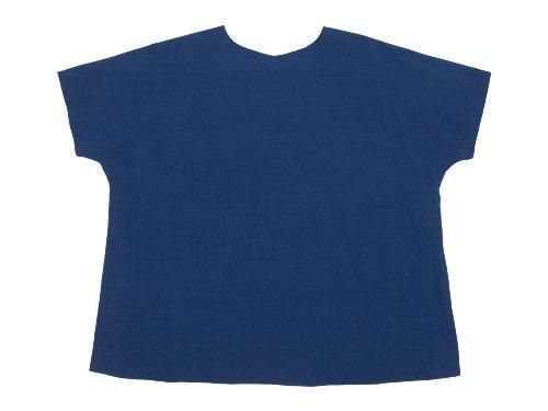 Atelier d'antan Schieleʥ Short Sleeve Blouse NAVY