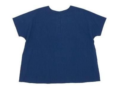 Atelier d'antan Schieleʥ Short Sleeve Blouse NAVY