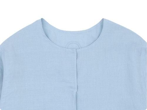 Atelier d'antan Quellierʥꥨ No Collar Shirts LIGHT BLUE