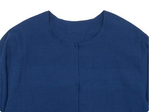 Atelier d'antan Quellierʥꥨ No Collar Shirts NAVY