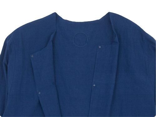 Atelier d'antan Quellierʥꥨ No Collar Shirts NAVY