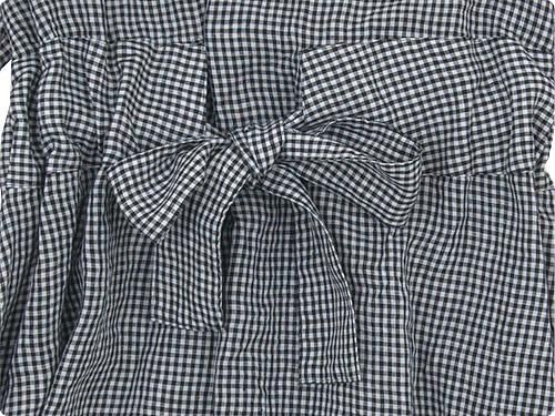 Atelier d'antan Jodelleʥǥ Ribbon Dress INDIGO CHECK