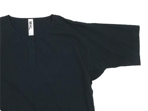 MHL. COTTON SLUB POPLIN T-SHIRTS 010BLACK ̥ǥ
