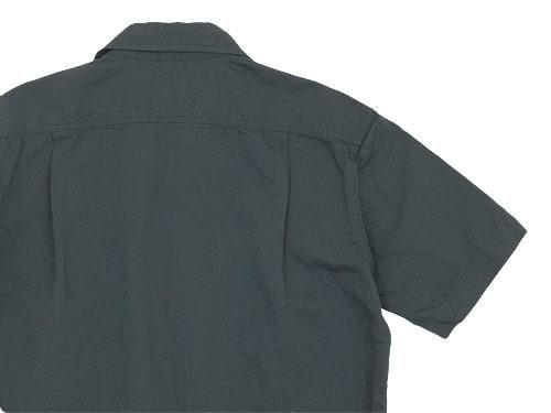 MHL. COTTON LINEN DRILL S/S SHIRTS 020CHARCOAL ̥󥺡