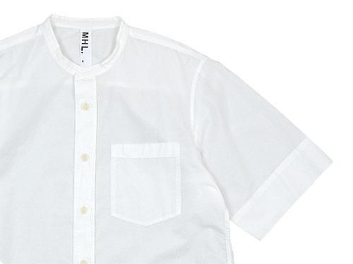 MHL. COTTON RAMIE POPLIN S/S SHIRTS 030WHITE ̥󥺡 5968150516