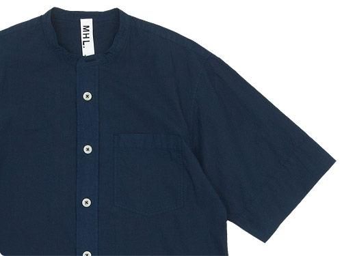 MHL. COTTON RAMIE POPLIN S/S SHIRTS 120NAVY ̥󥺡 5968150516