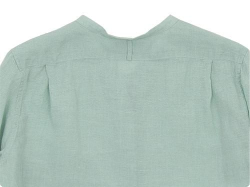 MARGARET HOWELL FINE LINEN NO COLLAR SHIRTS 145MINT BLUE ̥ǥ