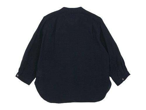 MARGARET HOWELL FINE LINEN NO COLLAR SHIRTS 120DARK NAVY ̥ǥ
