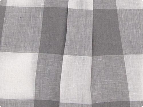 MARGARET HOWELL LARGE CHECK LINEN S/S SHIRTS 020GRAY ̥ǥ