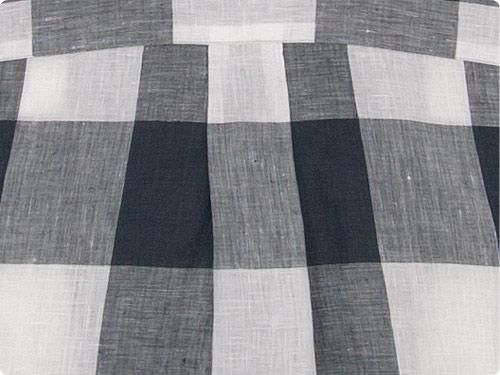 MARGARET HOWELL LARGE CHECK LINEN S/S SHIRTS 121NAVY ̥ǥ