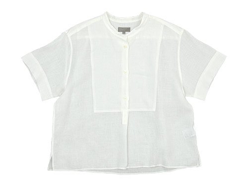 MARGARET HOWELL SOFT LINEN S/S SHIRTS 030WHITE 〔レディース〕