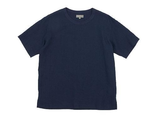 MARGARET HOWELL SHIRTING LINEN T-SHIRTS 120NAVY 〔メンズ〕