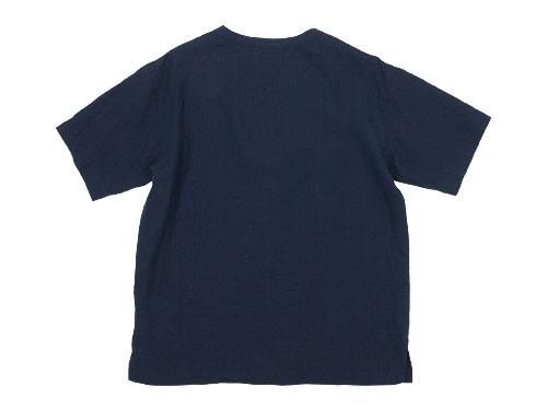 MARGARET HOWELL SHIRTING LINEN T-SHIRTS 120NAVY ̥󥺡
