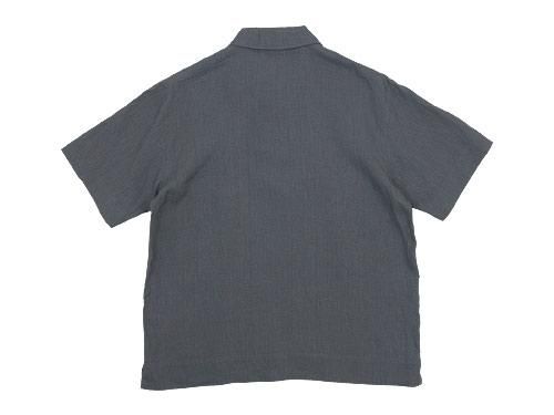 MARGARET HOWELL SHIRTING LINEN POLO SHIRTS 022GRAY̥󥺡