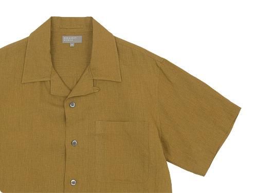 MARGARET HOWELL SHIRTING LINEN OPEN SHIRTS 051MUSTARD ̥󥺡