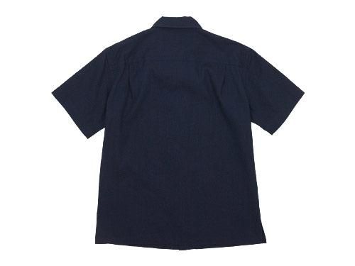 MARGARET HOWELL INDIGO COTTON LINEN OPEN SHIRTS 120INDIGO̥󥺡