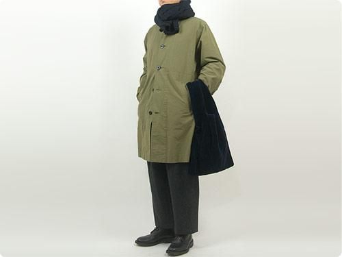 祝開店！大放出セール開催中 MHL. WASHED COTTON POPLIN COAT 181ARMY GREEN 〔メンズ〕 MHL ジャケット・アウター