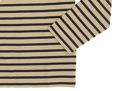 MHL. DRY JERJEY BORDER T-SHIRTS 041BEIGE x NAVY ̥󥺡