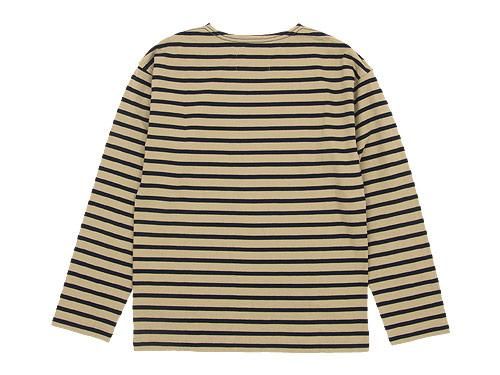 MHL. DRY JERJEY BORDER T-SHIRTS 041BEIGE x NAVY ̥󥺡