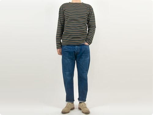 MHL. DRY JERJEY BORDER T-SHIRTS 041BEIGE x NAVY ̥󥺡