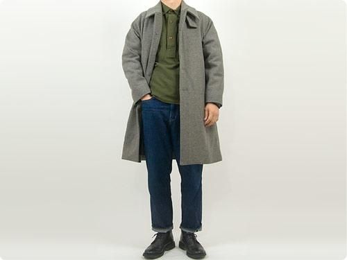 MHL. JAPANESE WOOL SHIRTING OVERHEAD SHIRT 180OLIVE ̥󥺡
