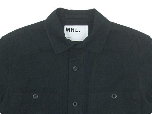 MHL. JAPANESE WOOL SHIRTING OVERHEAD SHIRT 010BLACK ̥󥺡