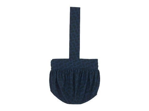 Atelier d'antan Carolʥ Round Bag Cotton NAVY x  DARK NAVY
