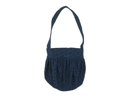 Atelier d'antan Carolʥ Round Bag Cotton NAVY x  DARK NAVY