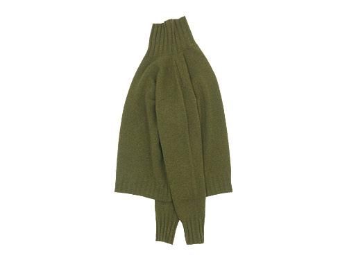 MARGARET HOWELL WOOL CASHMERE HIGH NECK KNIT 181OLIVE LEAF̥ǥ