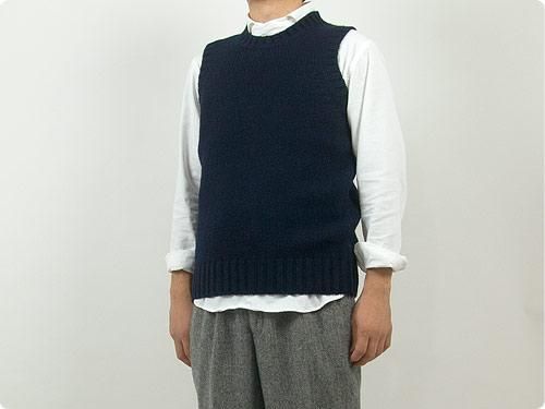 Charpentier de Vaisseau Kurson 3G Crew Neck Knit Vest NAVY
