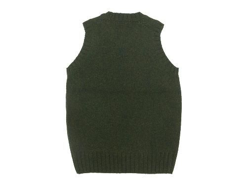 Charpentier de Vaisseau Kurson 3G Crew Neck Knit Vest OLIVE