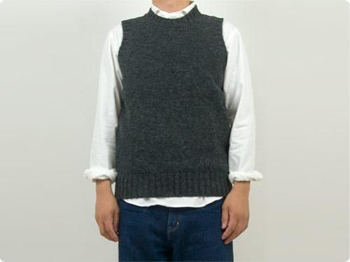 Charpentier de Vaisseau Kurson 3G Crew Neck Knit Vest DARK GRAY