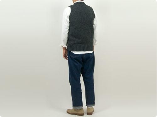 Charpentier de Vaisseau Kurson 3G Crew Neck Knit Vest DARK GRAY