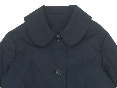 Atelier d'antan Carraʥ Round Collar Coat Cotton NAVY