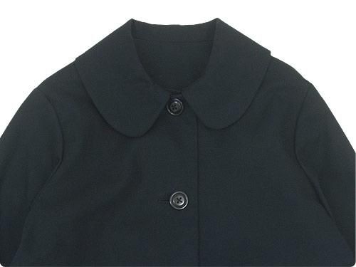 Atelier d'antan Carraʥ Round Collar Coat Cotton BLACK
