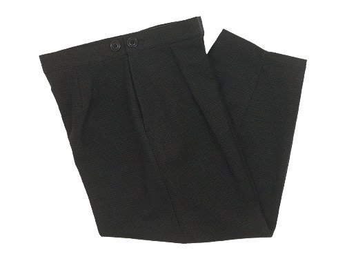 Atelier d'antan Salvadorʥɡ tack pants Cotton BROWN x BLACK CHECK