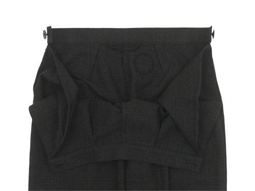 Atelier d'antan Salvadorʥɡ tack pants Cotton BROWN x BLACK CHECK