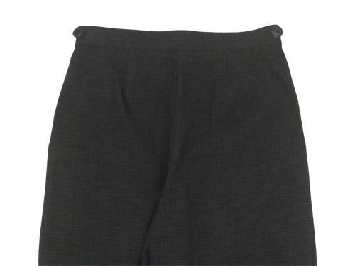 Atelier d'antan Salvadorʥɡ tack pants Cotton BROWN x BLACK CHECK