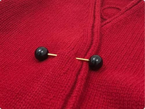 Atelier d'antan Degasʥɥ Wool Cashmere Knit Cardigan RED