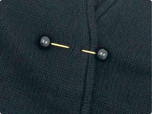 Atelier d'antan Degasʥɥ Wool Cashmere Knit Cardigan BLACK