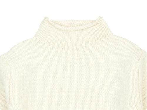 Atelier d'antan Kubinʥӥ Wool Cashmere Turtle Knit WHITE