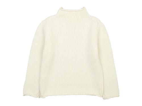 Atelier d'antan Kubinʥӥ Wool Cashmere Turtle Knit WHITE