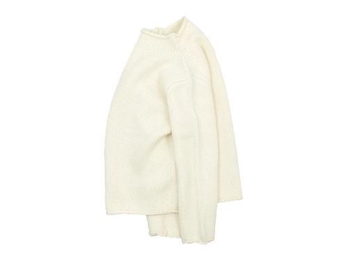 Atelier d'antan Kubinʥӥ Wool Cashmere Turtle Knit WHITE