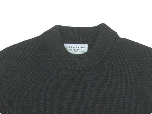 ENDS and MEANS Grandpa Knit BROWN CHARCOAL