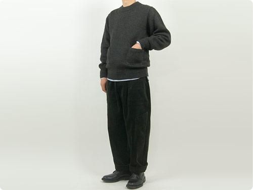 ENDS and MEANS Grandpa Knit BROWN CHARCOAL